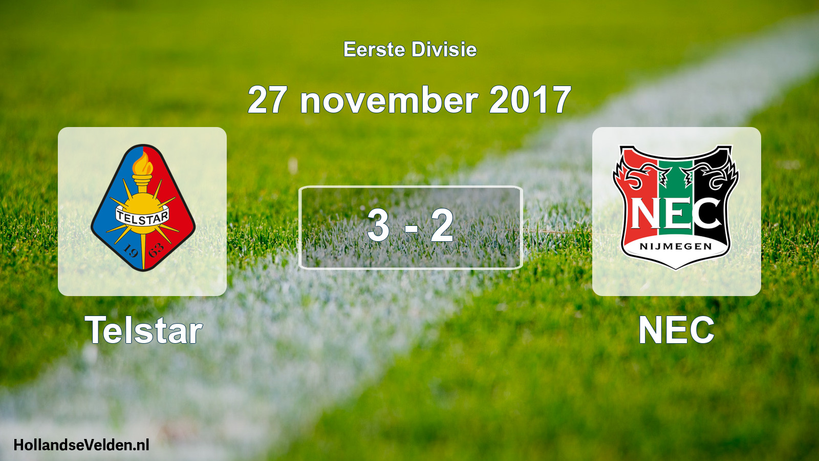Total number of matches played: Telstar - NEC 3 - 2 (27 November 2017)