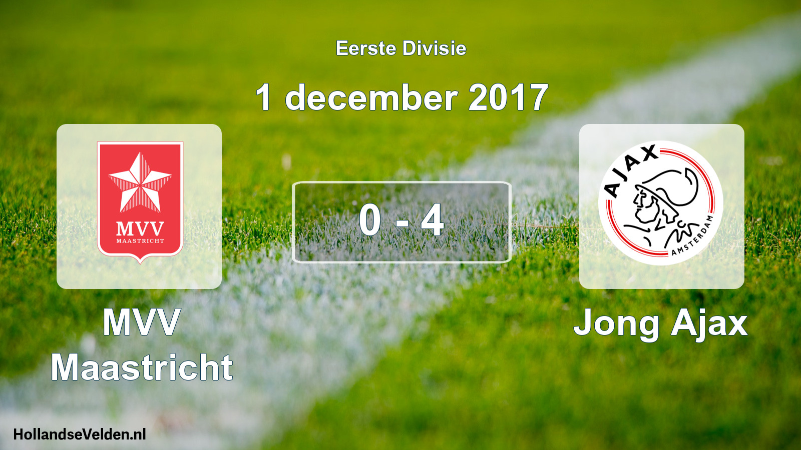Total number of matches played: MVV Maastricht - Jong Ajax 0 - 4 (1 December 2017)