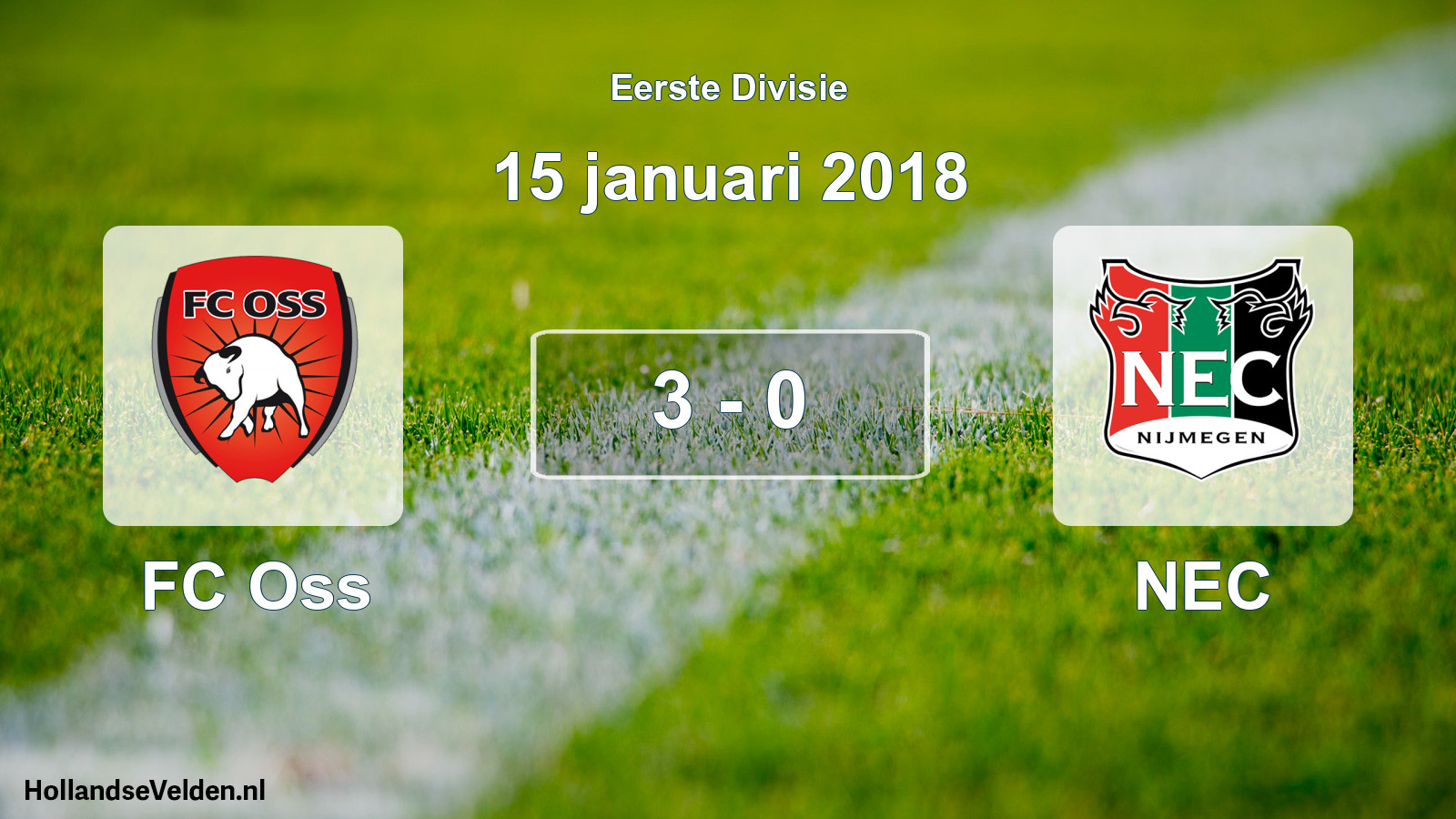 Total number of matches played: FC Oss - NEC 3 - 0 (15 January 2018)