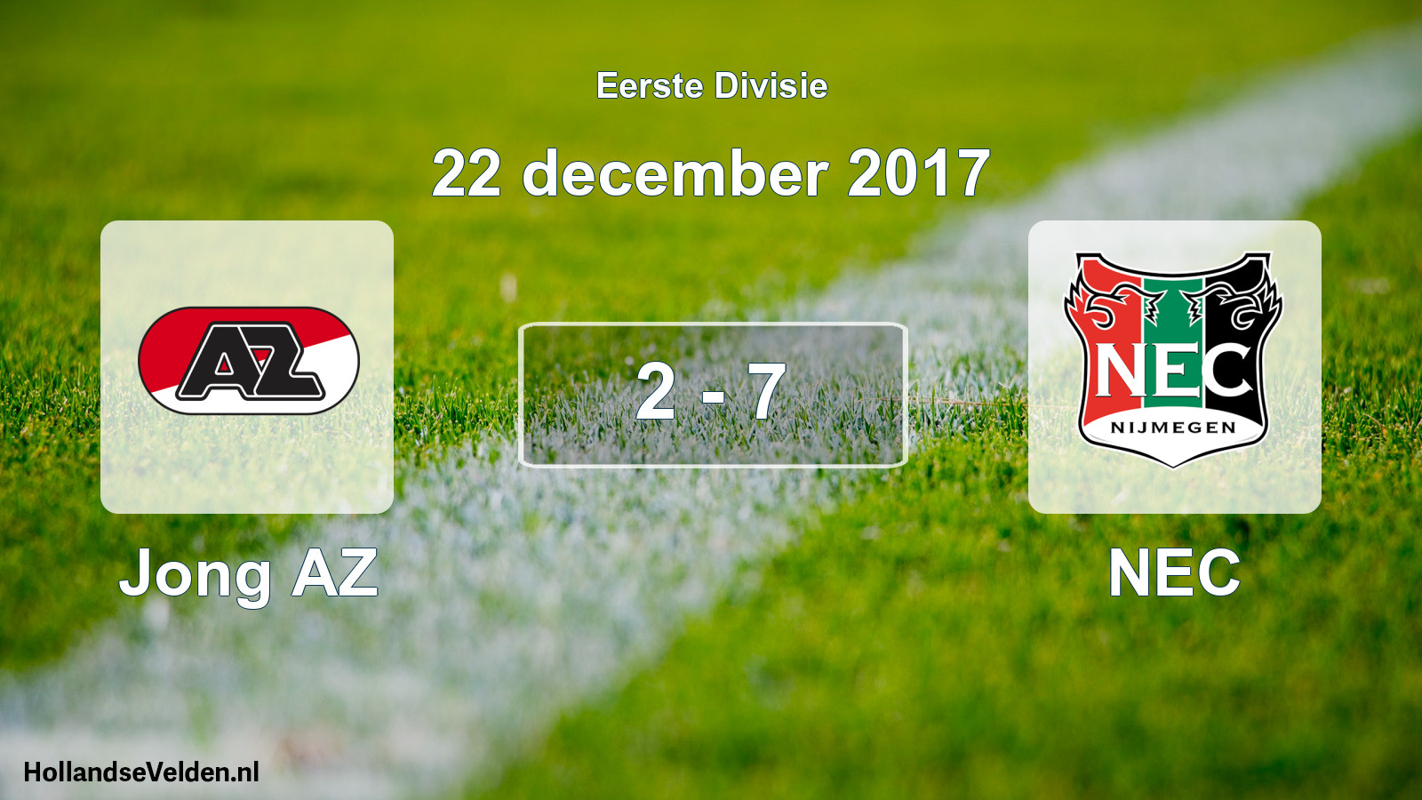Total number of matches played: Jong AZ - NEC 2 - 7 (22 December 2017)