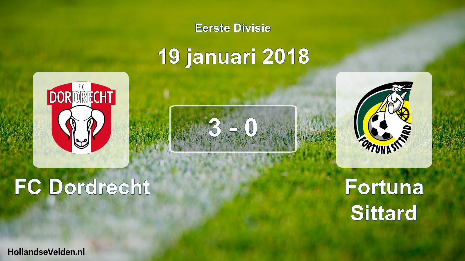 Total number of matches played: FC Dordrecht - Fortuna Sittard 3 - 0 (19 January 2018)
