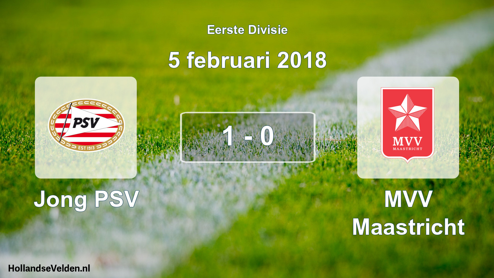Total number of matches played: Jong PSV - MVV Maastricht 1 - 0 (5 February 2018)