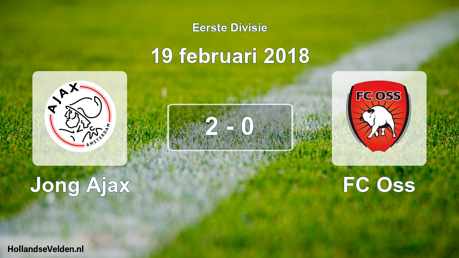 Total number of matches played: Jong Ajax - FC Oss 2 - 0 (19 February 2018)