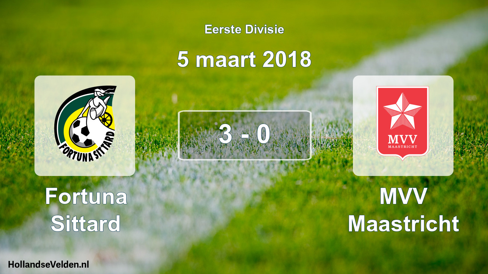 Total number of matches played: Fortuna Sittard - MVV Maastricht 3 - 0 (5 March 2018)