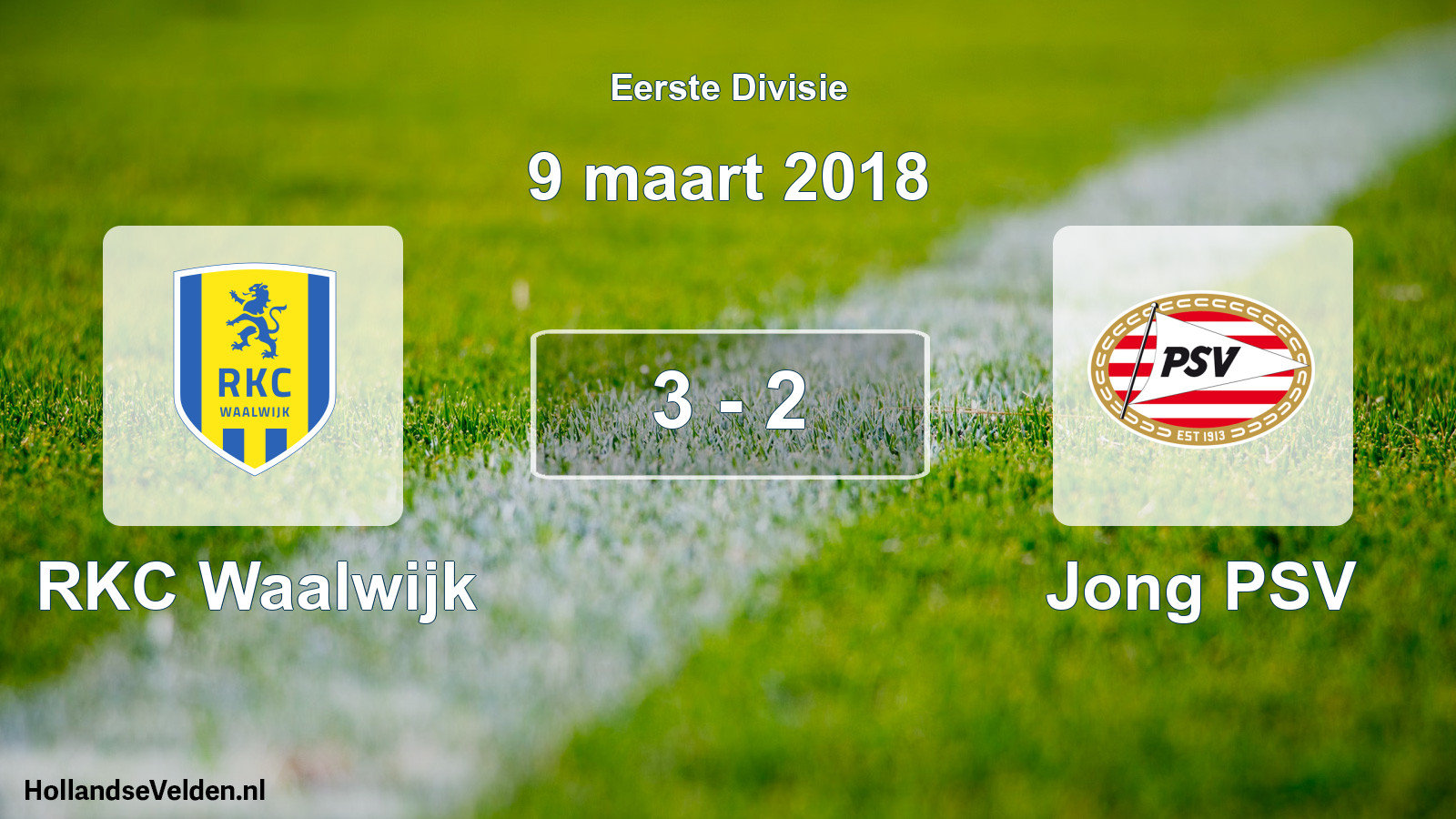 Total number of matches played: RKC Waalwijk - Jong PSV 3 - 2 (9 March 2018)