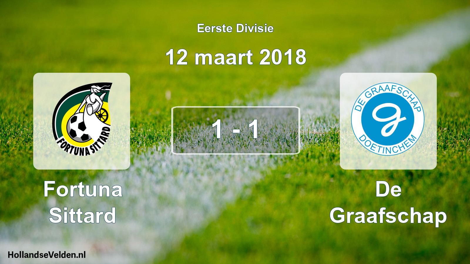 Total number of matches played: Fortuna Sittard - De Graafschap 1 - 1 (12 March 2018)