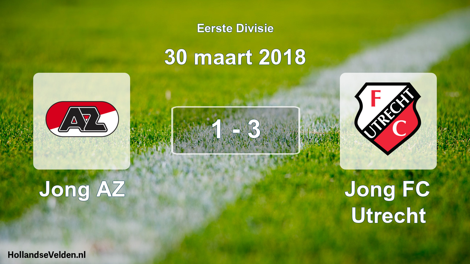 Total number of matches played: Jong AZ - Jong FC Utrecht 1 - 3 (30 March 2018)