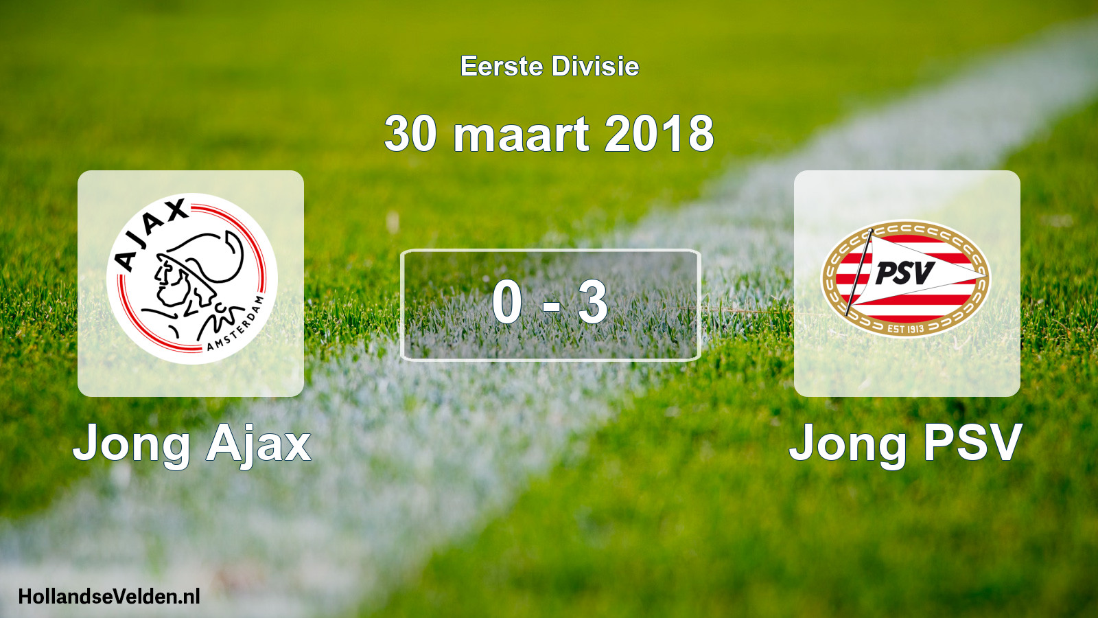 Total number of matches played: Jong Ajax - Jong PSV 0 - 3 (30 March 2018)