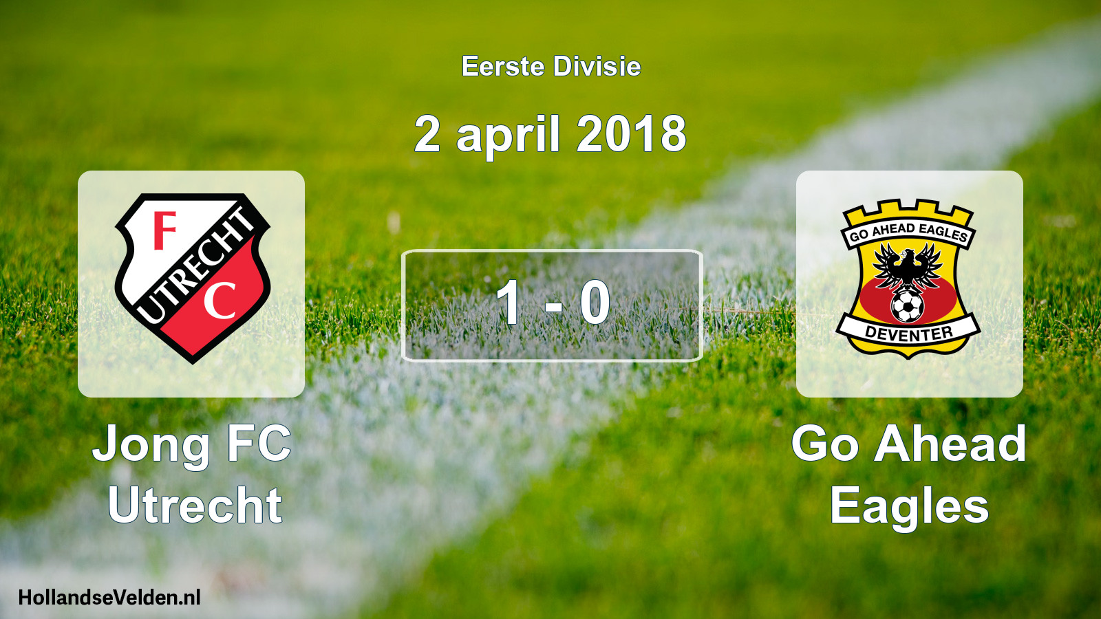 Total number of matches played: Jong FC Utrecht - Go Ahead Eagles 1 - 0 (2 April 2018)
