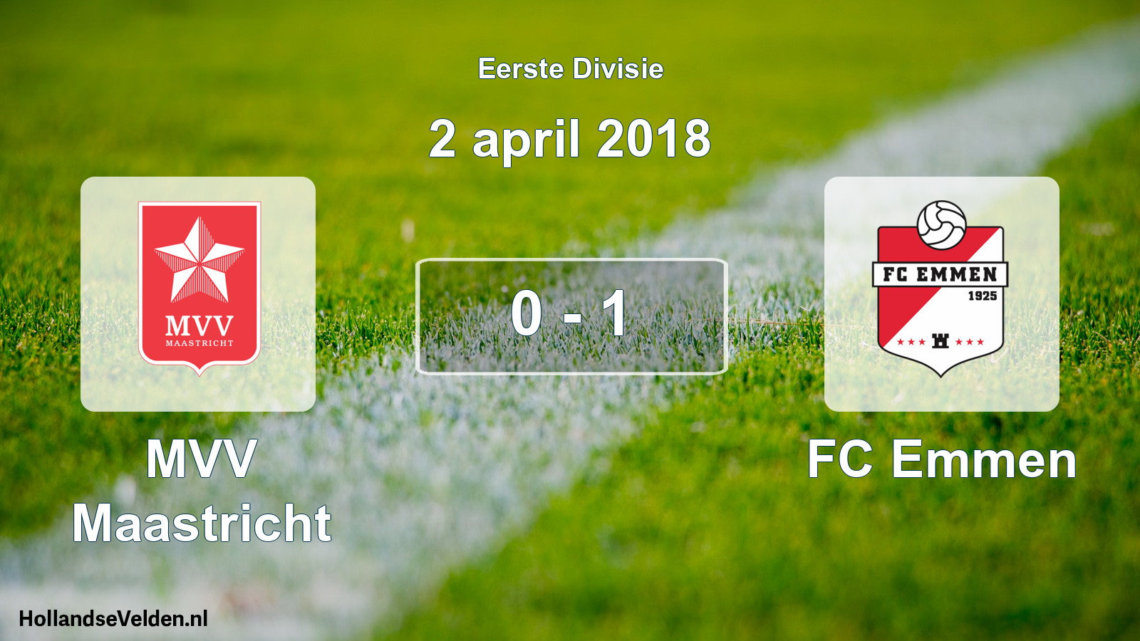 Total number of matches played: MVV Maastricht - FC Emmen 0 - 1 (2 April 2018)