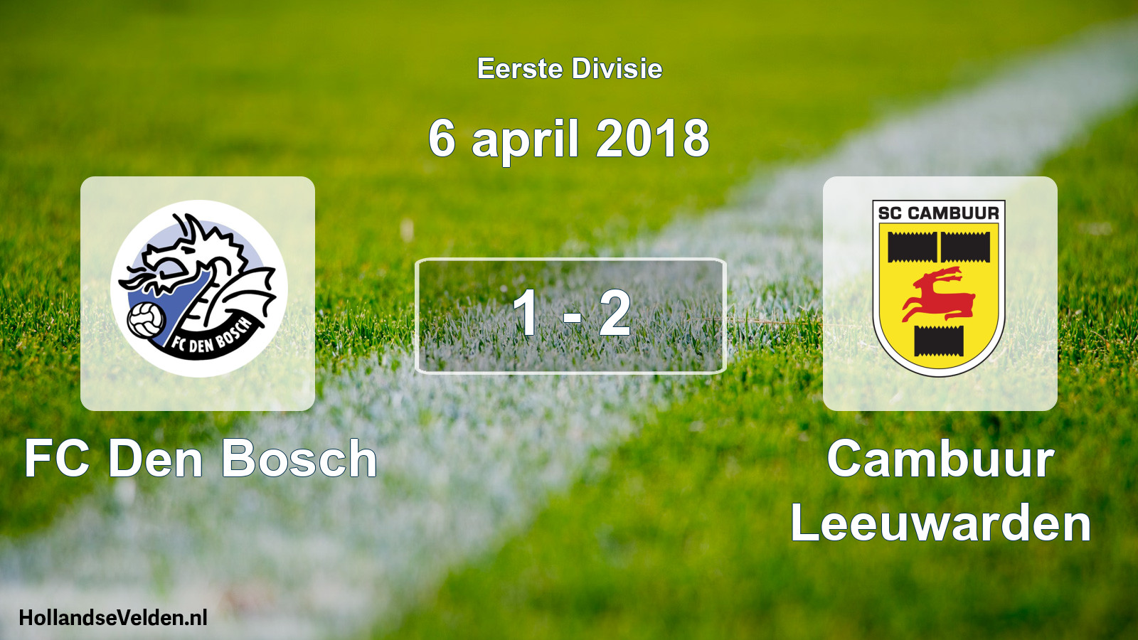 Total number of matches played: FC Den Bosch - Cambuur Leeuwarden 1 - 2 (6 April 2018)