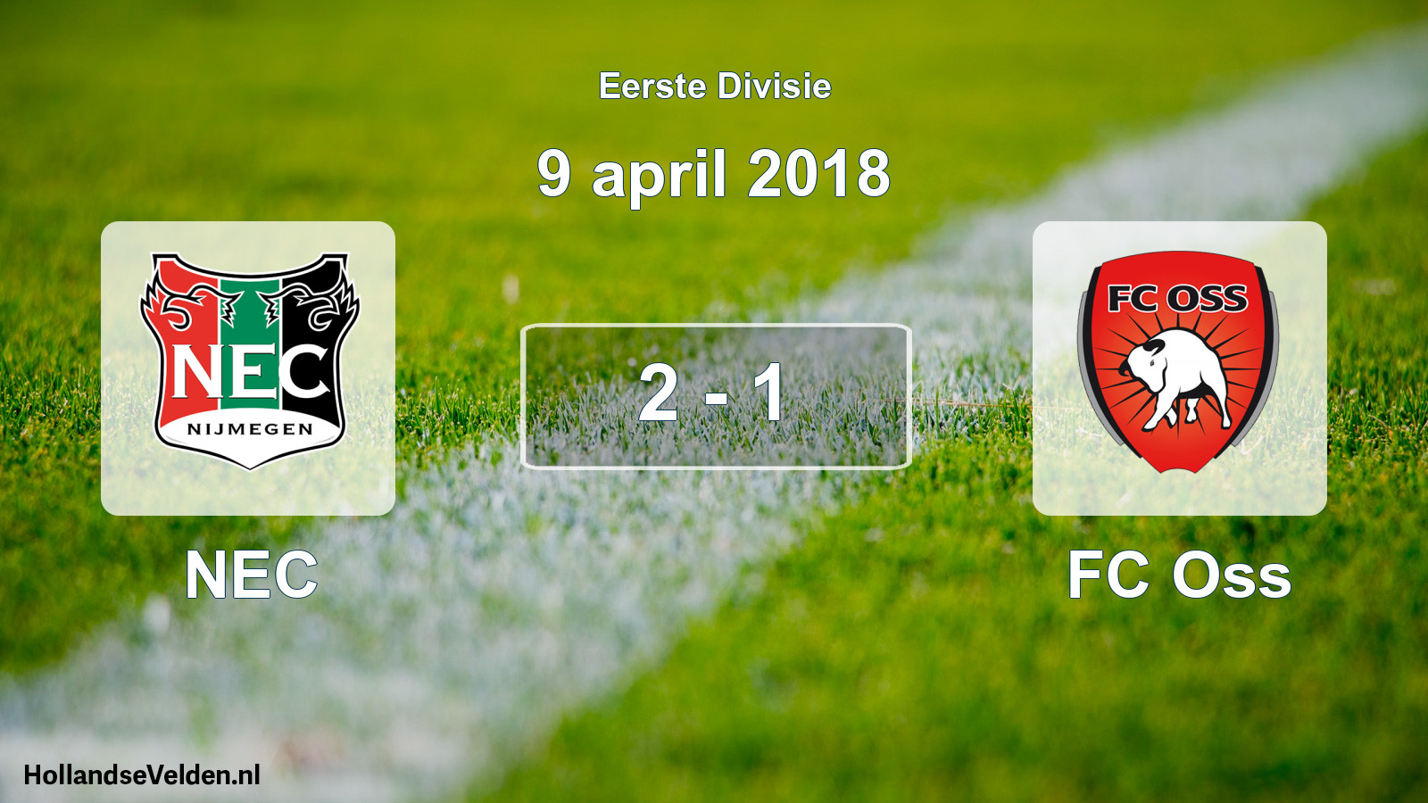 Total number of matches played: NEC - FC Oss 2 - 1 (9 April 2018)