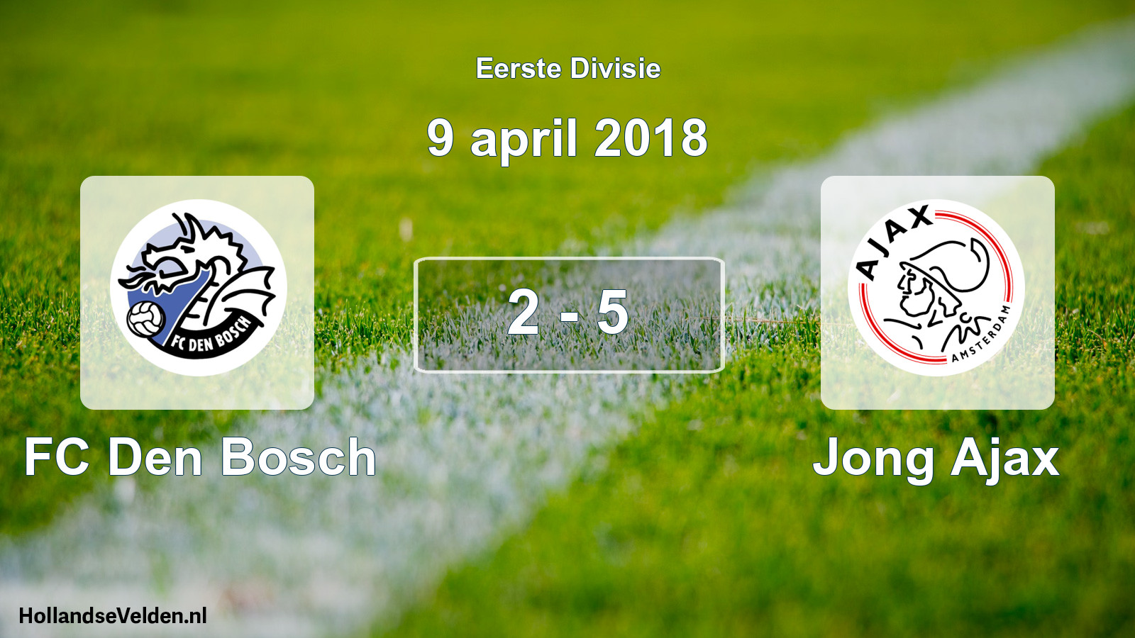 Total number of matches played: FC Den Bosch - Jong Ajax 2 - 5 (9 April 2018)