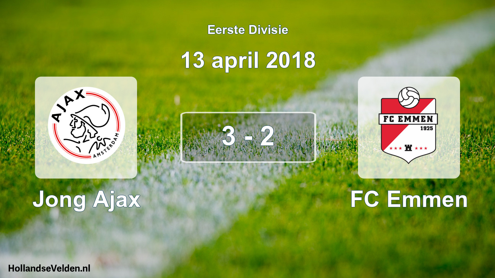 Total number of matches played: Jong Ajax - FC Emmen 3 - 2 (13 April 2018)