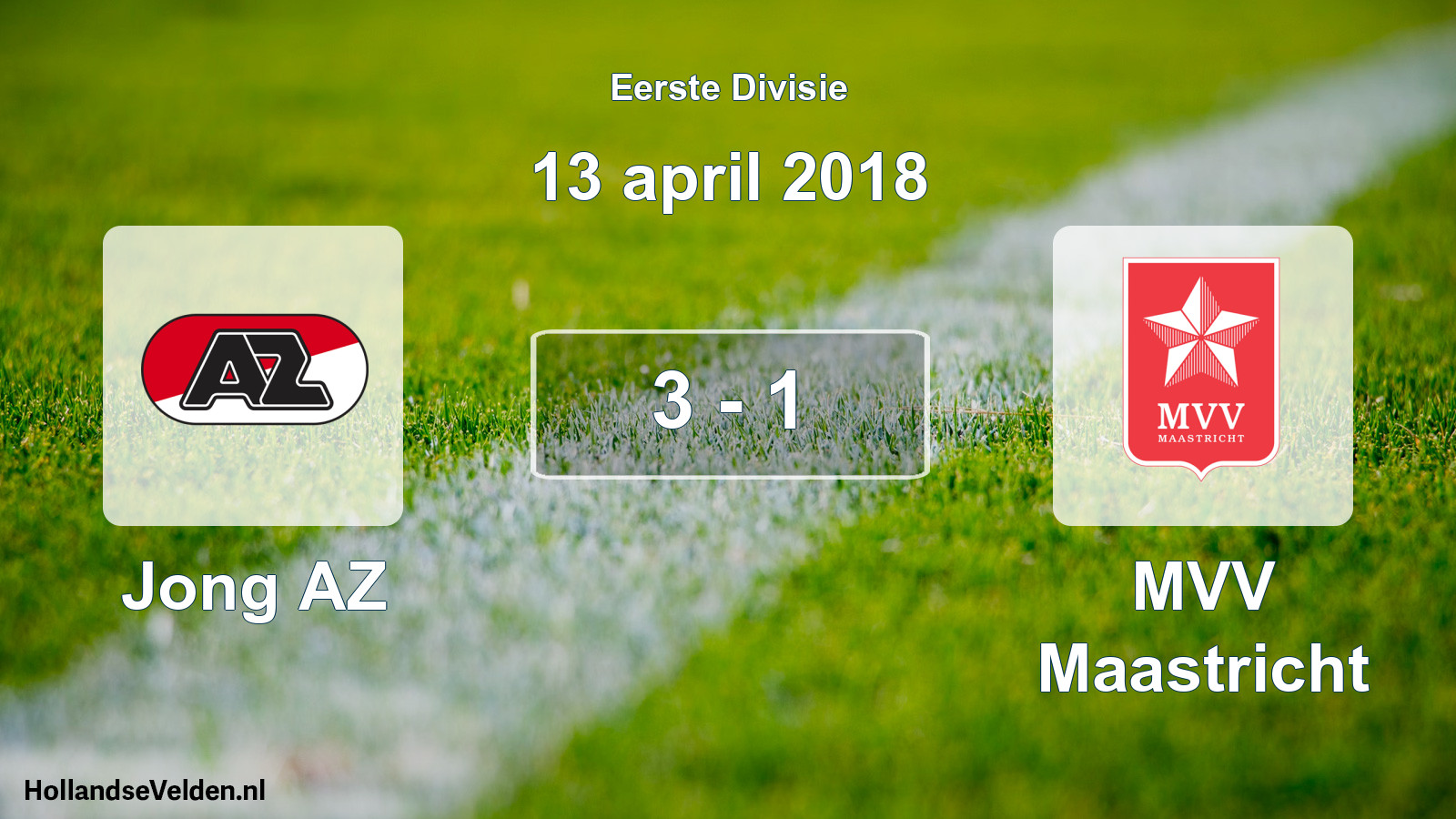 Total number of matches played: Jong AZ - MVV Maastricht 3 - 1 (13 April 2018)