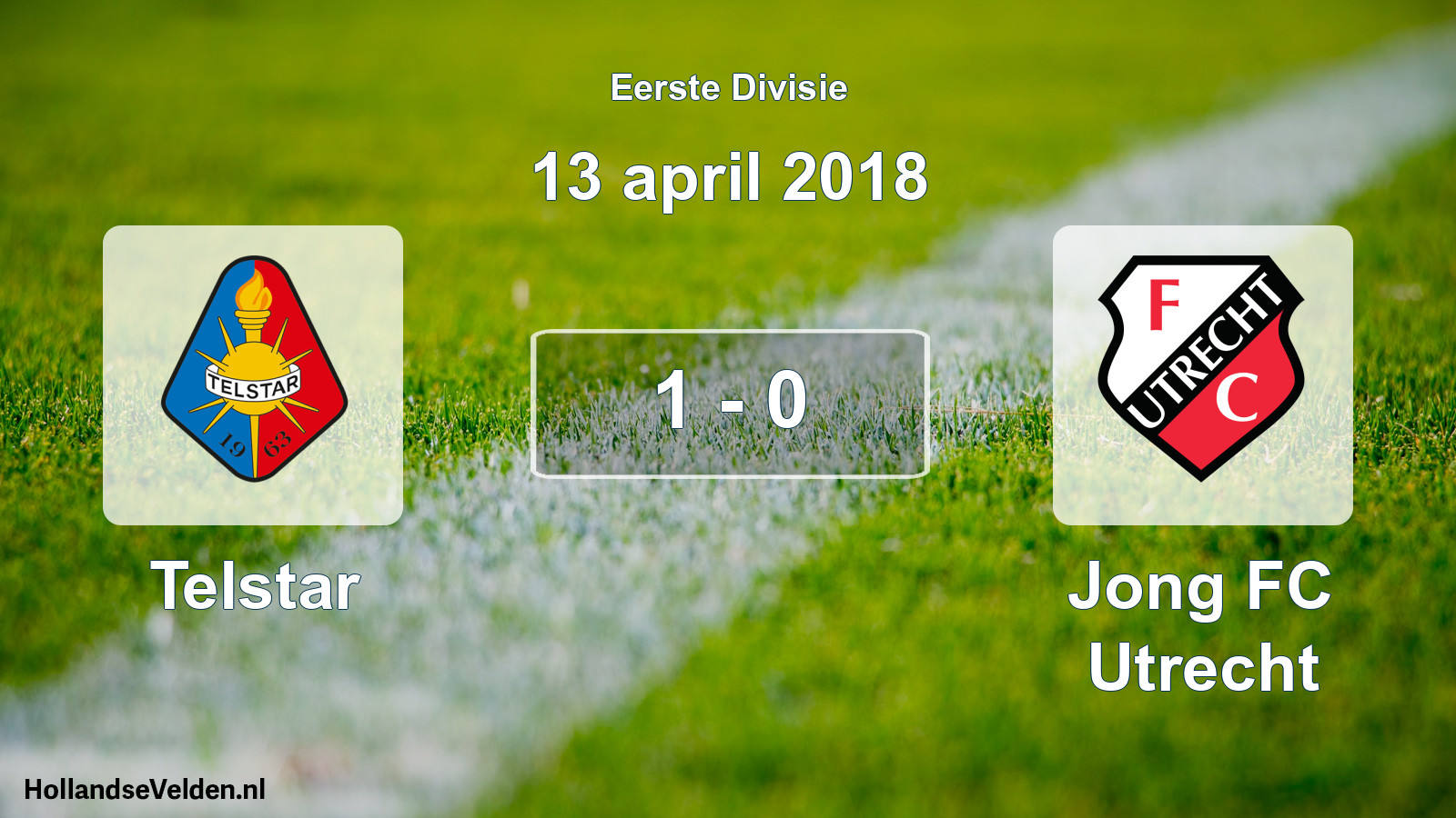 Total number of matches played: Telstar - Jong FC Utrecht 1 - 0 (13 April 2018)