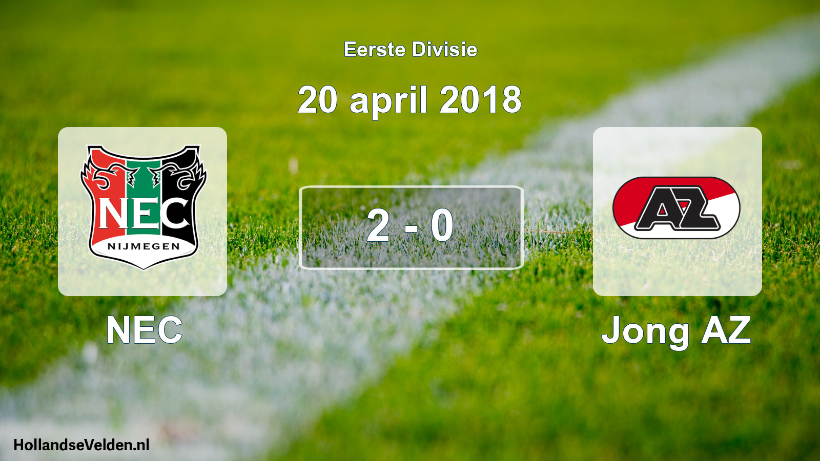 Total number of matches played: NEC - Jong AZ 2 - 0 (20 April 2018)