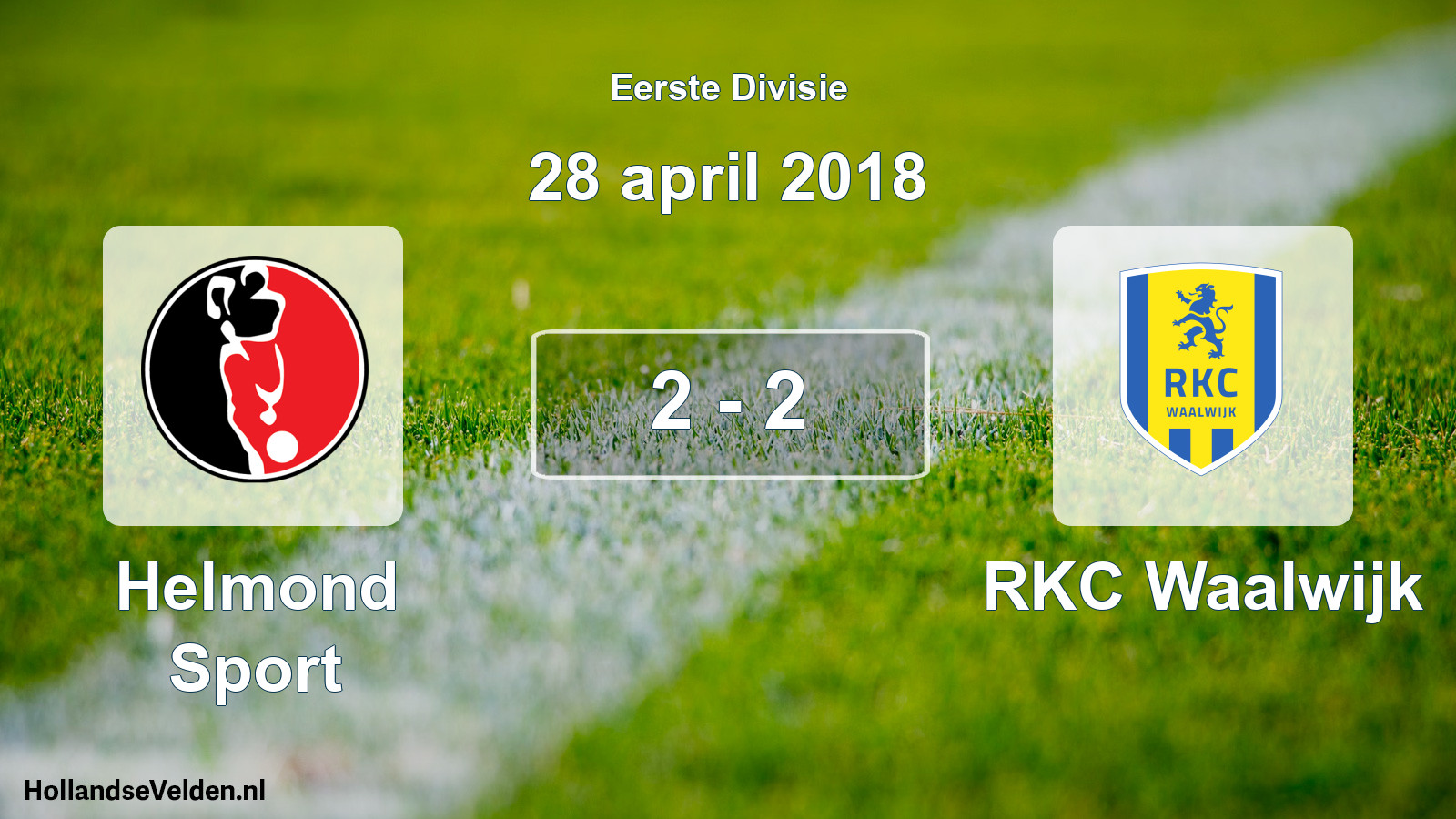 Total number of matches played: Helmond Sport - RKC Waalwijk 2 - 2 (28 April 2018)