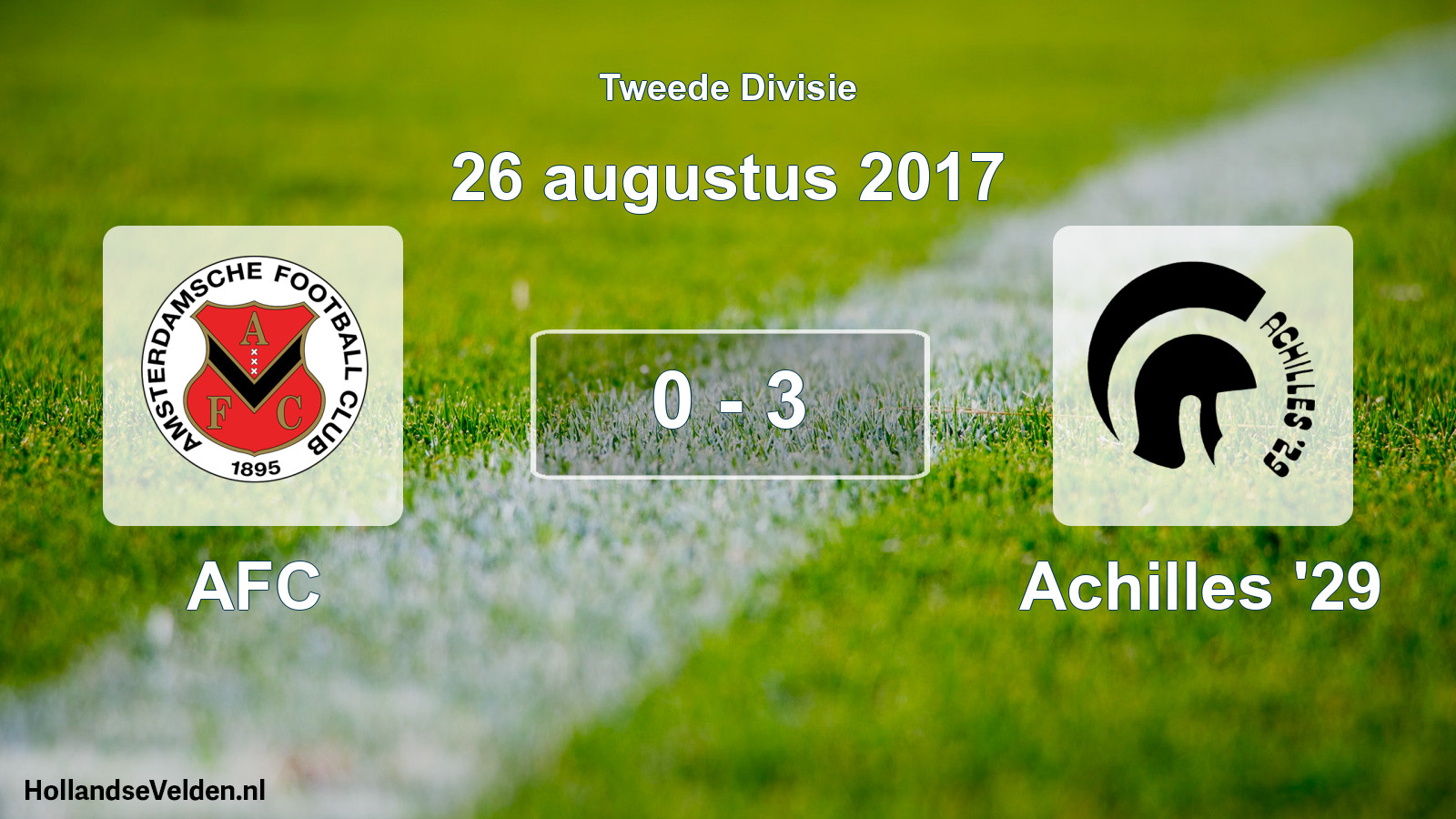 Total number of matches played: AFC - Achilles '29 0 - 3 (26 August 2017)