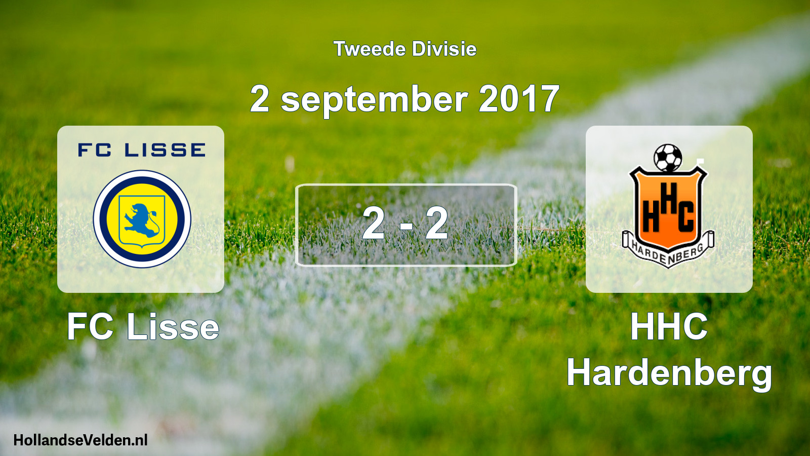 Total number of matches played: FC Lisse - HHC Hardenberg 2 - 2 (2 September 2017)