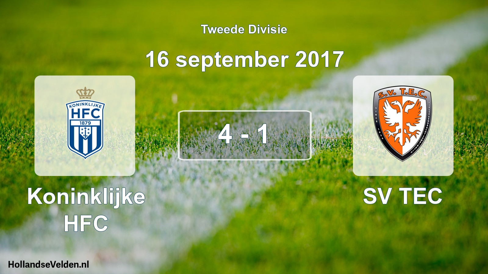 Total number of matches played: Koninklijke HFC - SV TEC 4 - 1 (16 September 2017)