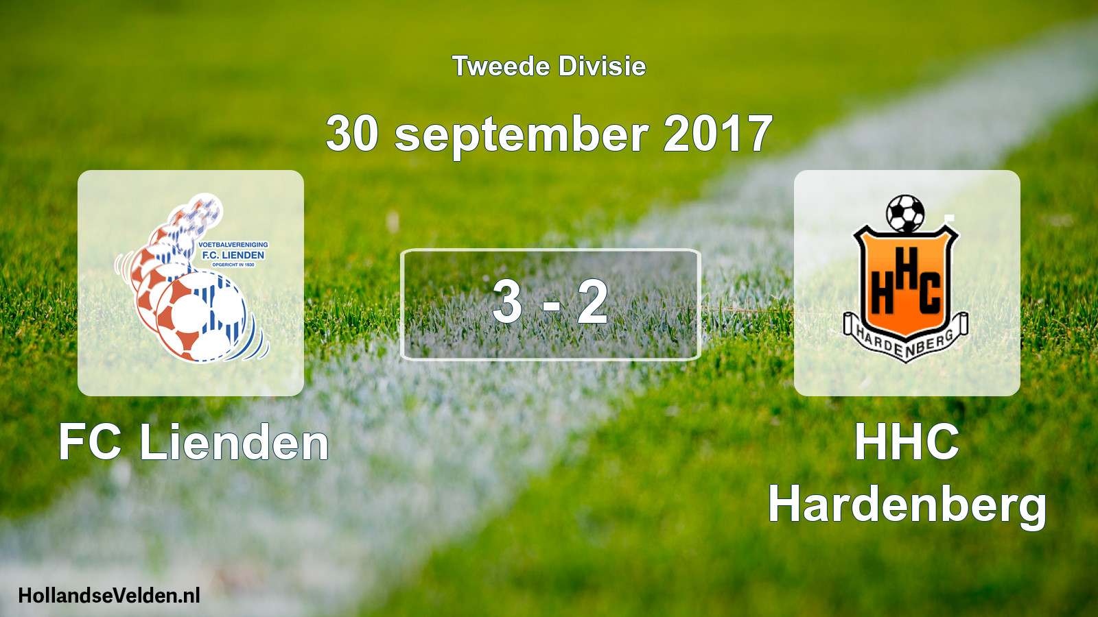 Total number of matches played: FC Lienden - HHC Hardenberg 3 - 2 (30 September 2017)