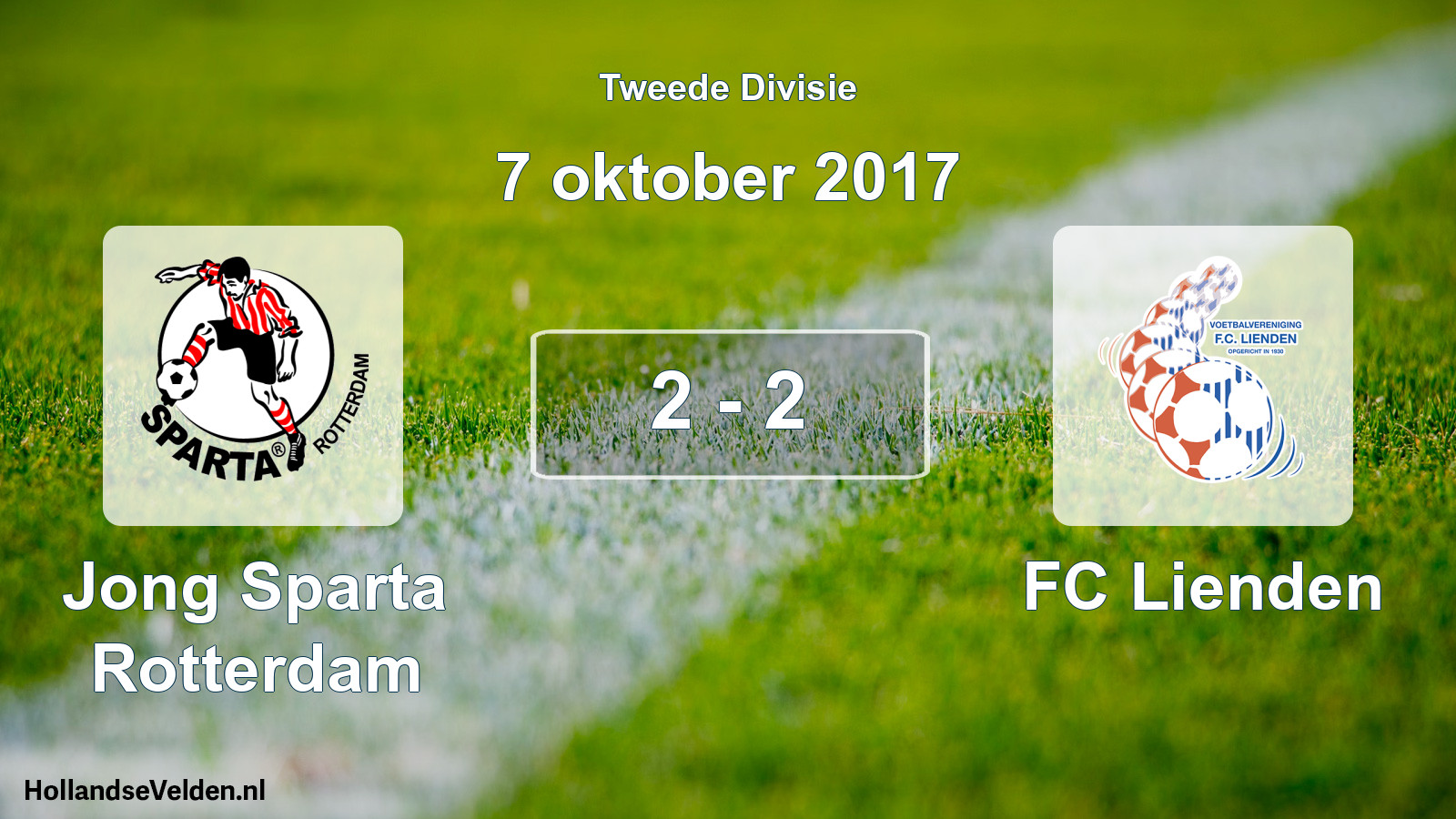 Total number of matches played: Jong Sparta Rotterdam - FC Lienden 2 - 2 (7 October 2017)
