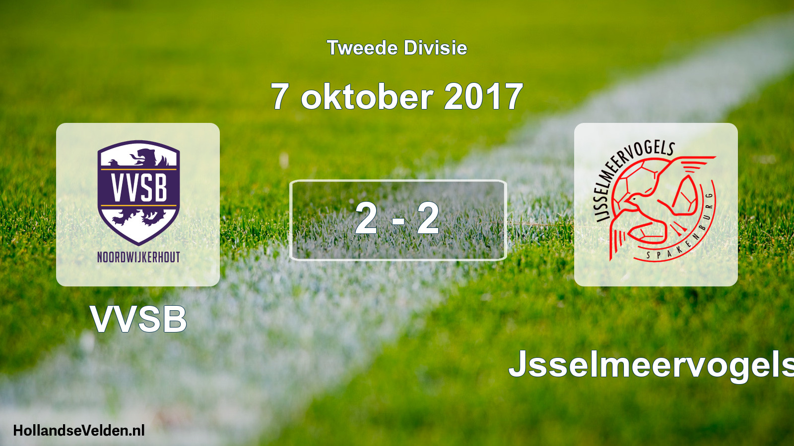 Total number of matches played: VVSB - IJsselmeervogels 2 - 2 (7 October 2017)
