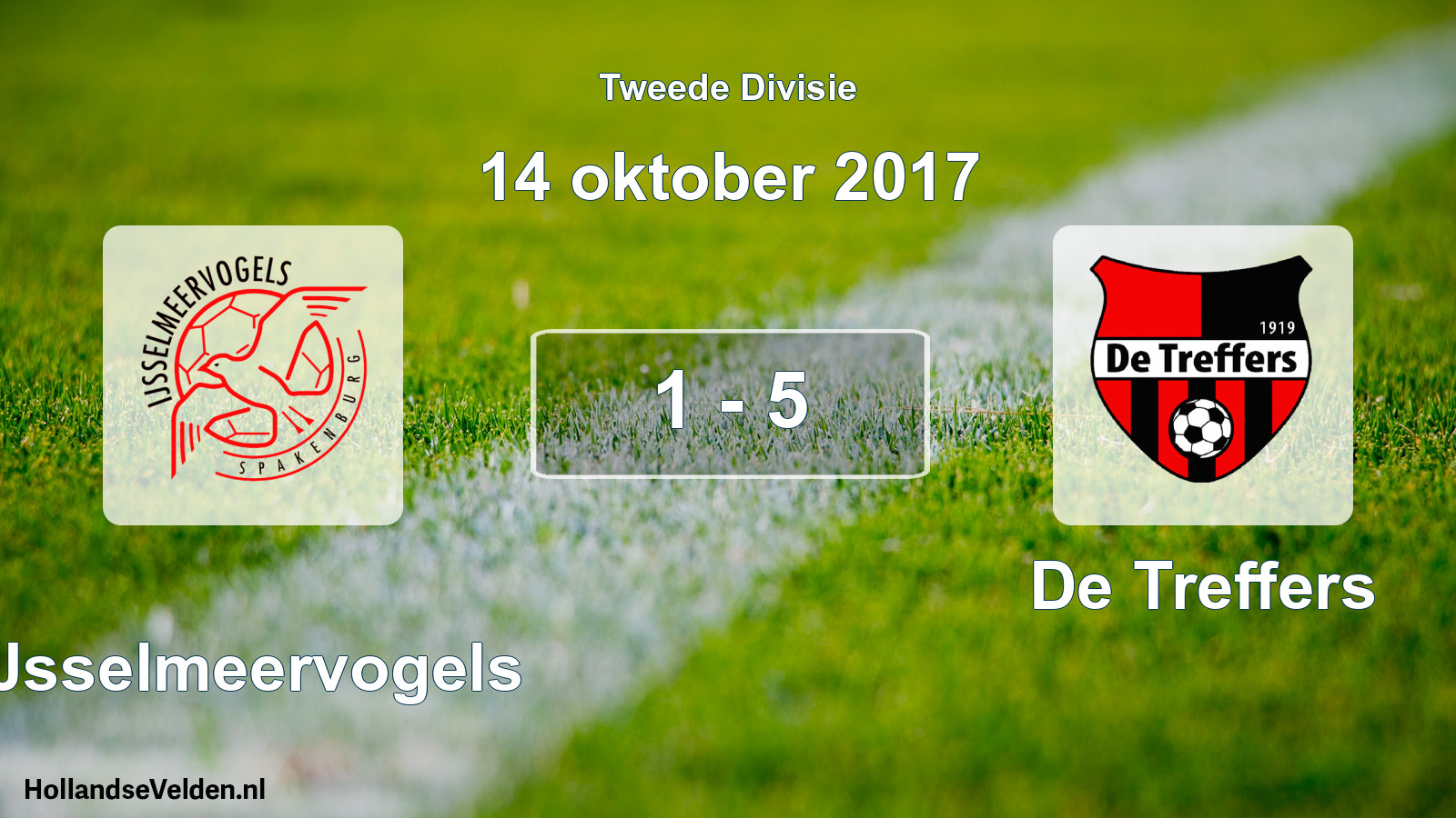 Total number of matches played: IJsselmeervogels - De Treffers 1 - 5 (14 October 2017)