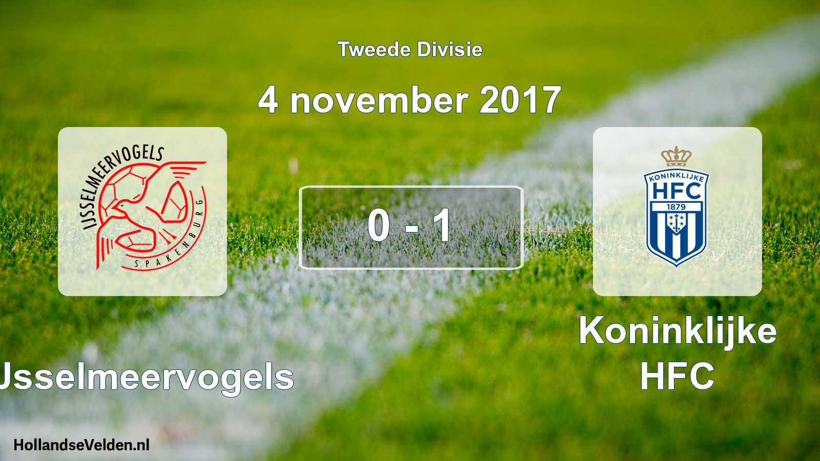 Total number of matches played: IJsselmeervogels - Koninklijke HFC 0 - 1 (4 November 2017)