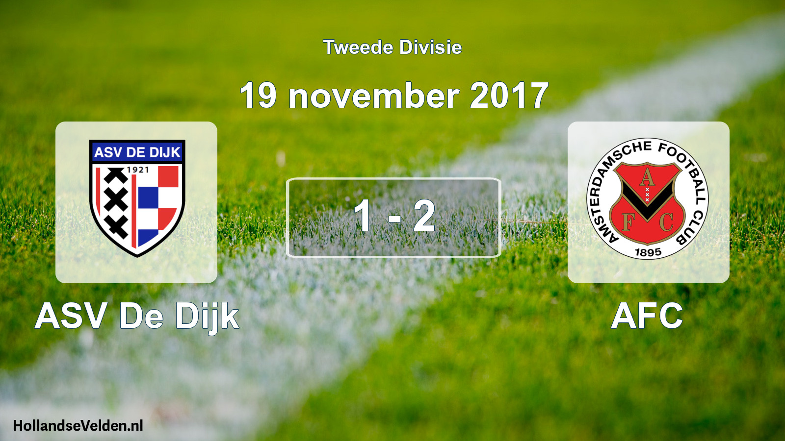 Total number of matches played: ASV De Dijk - AFC 1 - 2 (19 November 2017)