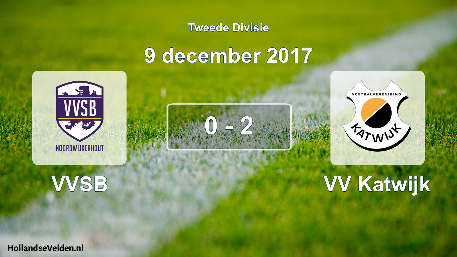 Total number of matches played: VVSB - VV Katwijk 0 - 2 (9 December 2017)