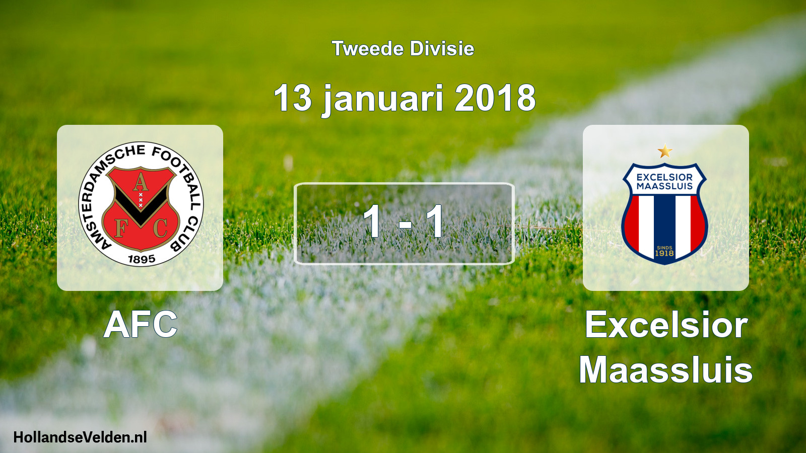 Total number of matches played: AFC - Excelsior Maassluis 1 - 1 (13 January 2018)