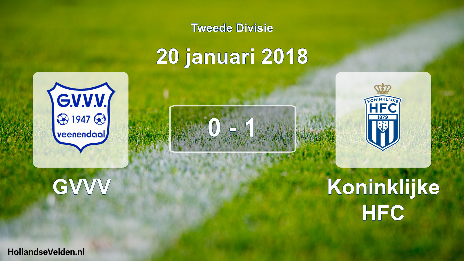 Total number of matches played: GVVV - Koninklijke HFC 0 - 1 (20 January 2018)