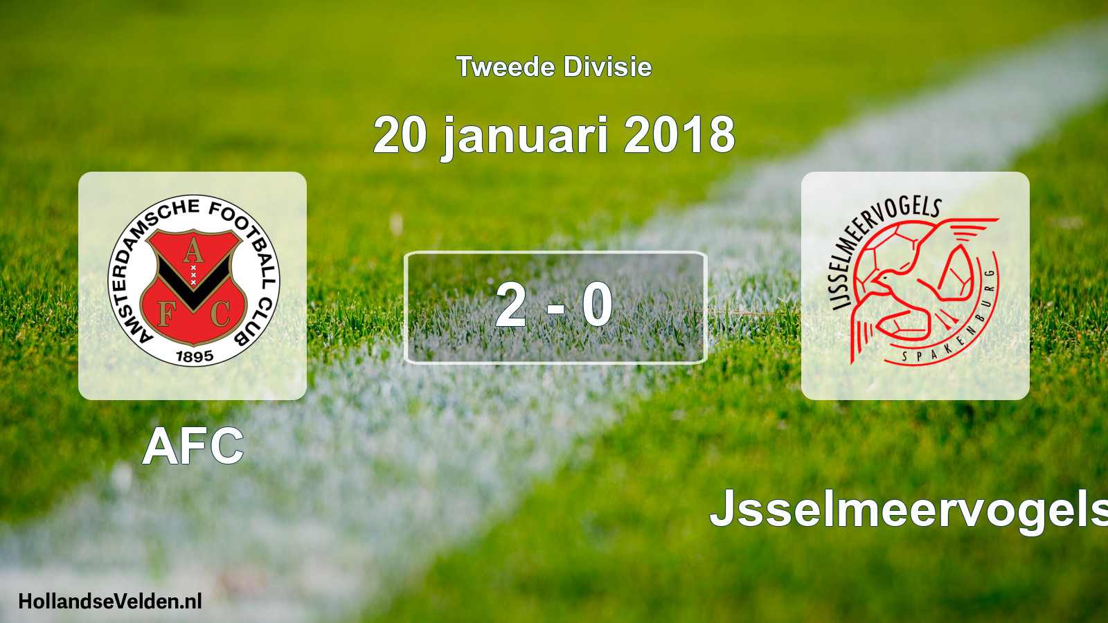 Total number of matches played: AFC - IJsselmeervogels 2 - 0 (20 January 2018)