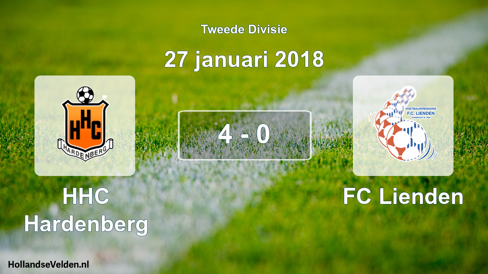 Total number of matches played: HHC Hardenberg - FC Lienden 4 - 0 (27 January 2018)