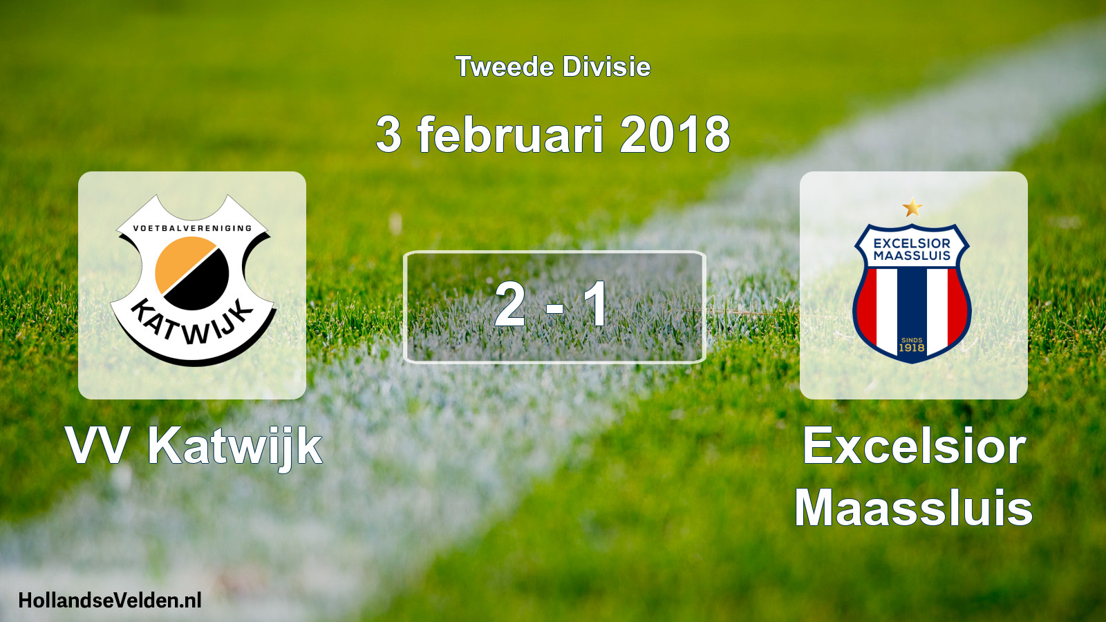 Total number of matches played: VV Katwijk - Excelsior Maassluis 2 - 1 (3 February 2018)
