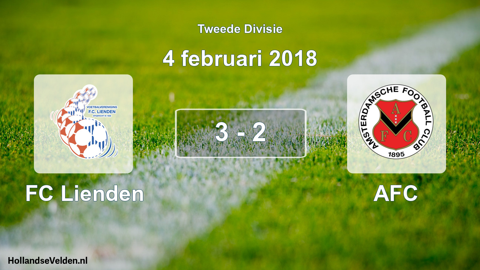 Total number of matches played: FC Lienden - AFC 3 - 2 (4 February 2018)