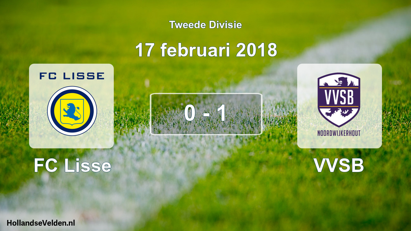 Total number of matches played: FC Lisse - VVSB 0 - 1 (17 February 2018)