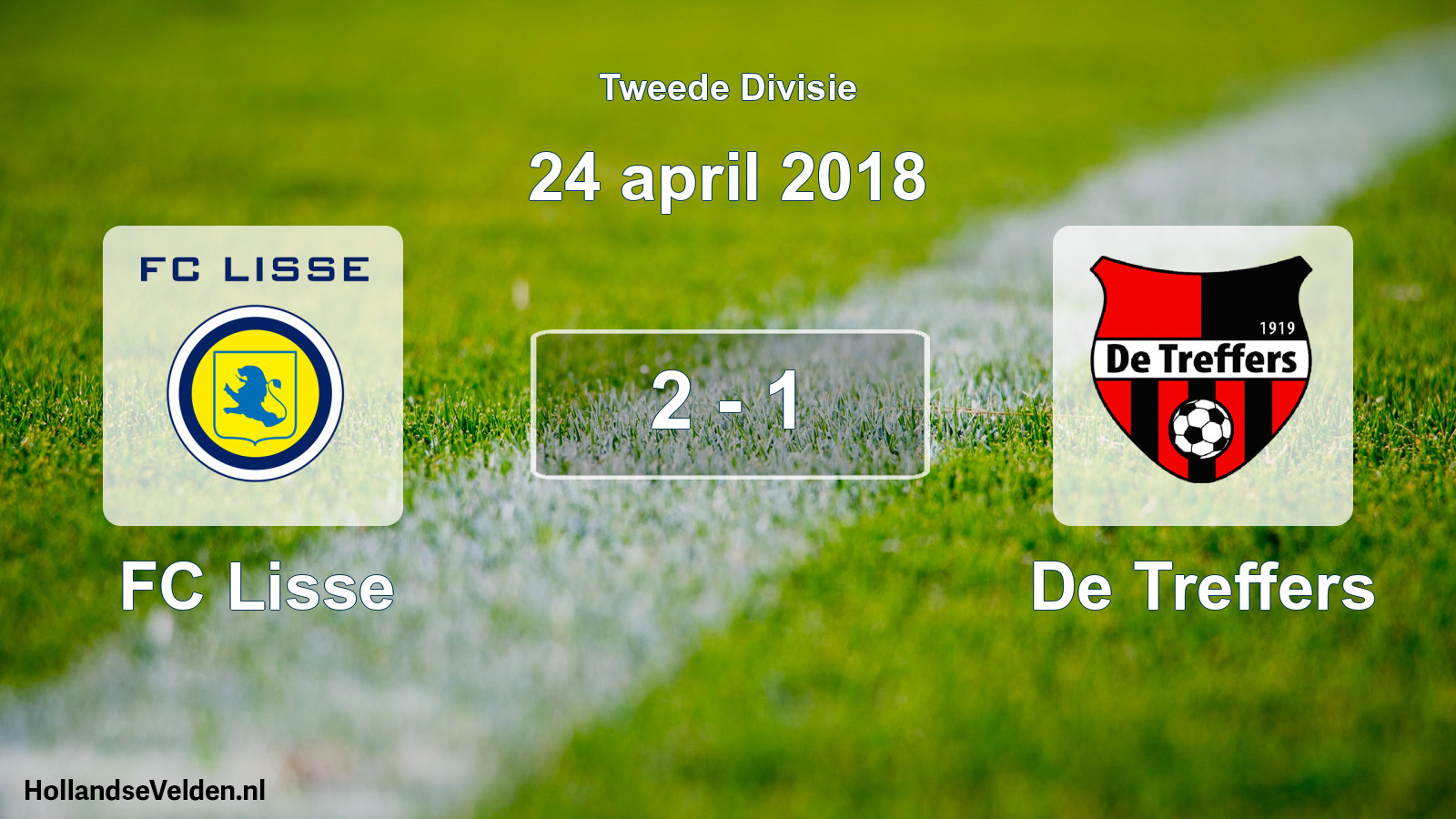 Total number of matches played: FC Lisse - De Treffers 2 - 1 (24 April 2018)