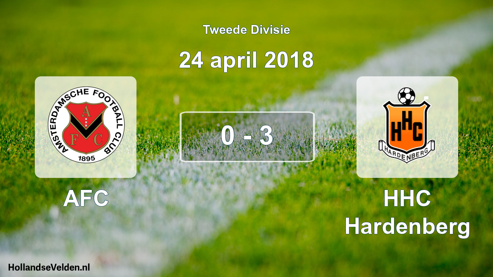Total number of matches played: AFC - HHC Hardenberg 0 - 3 (24 April 2018)