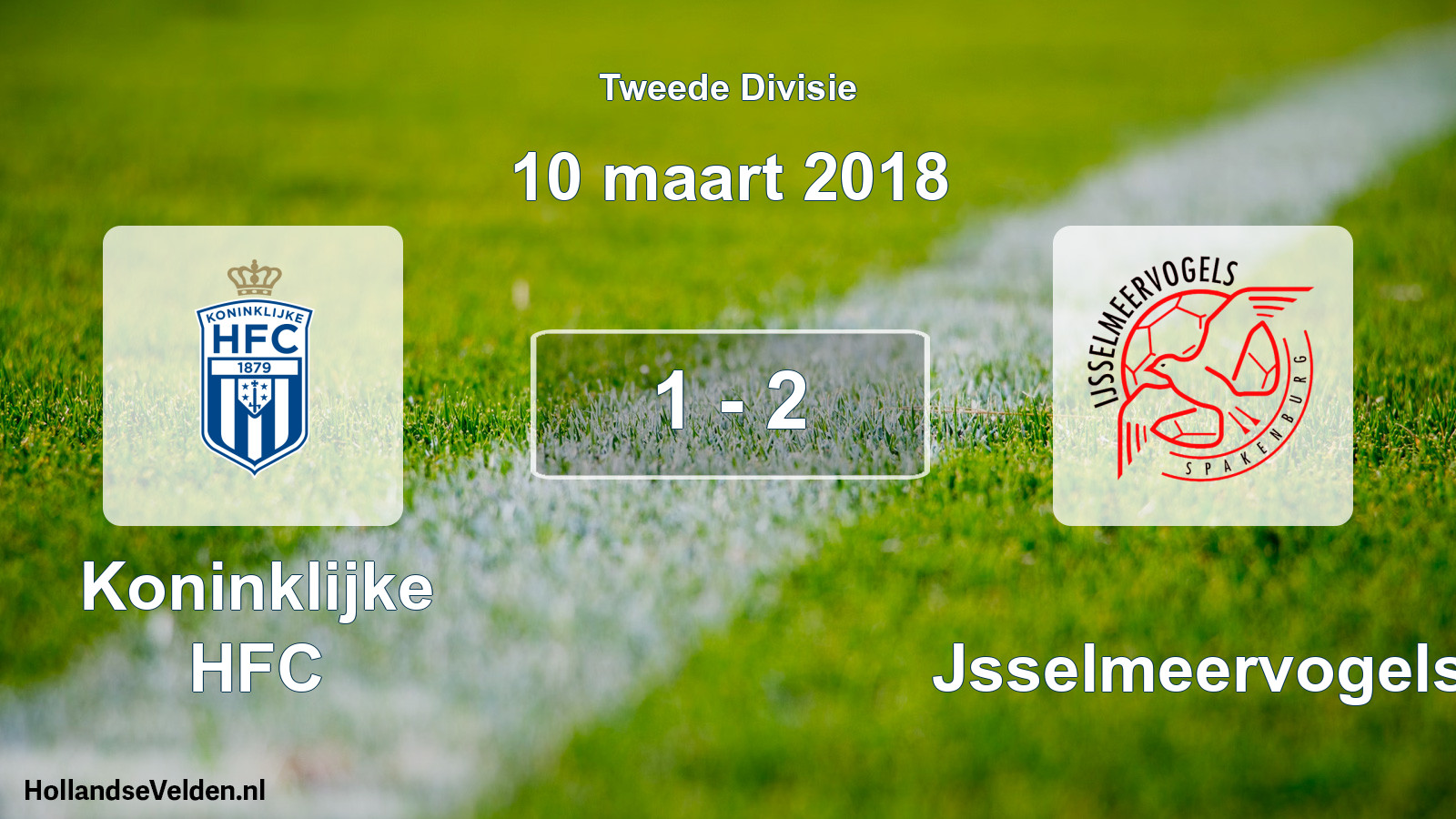 Total number of matches played: Koninklijke HFC - IJsselmeervogels 1 - 2 (10 March 2018)
