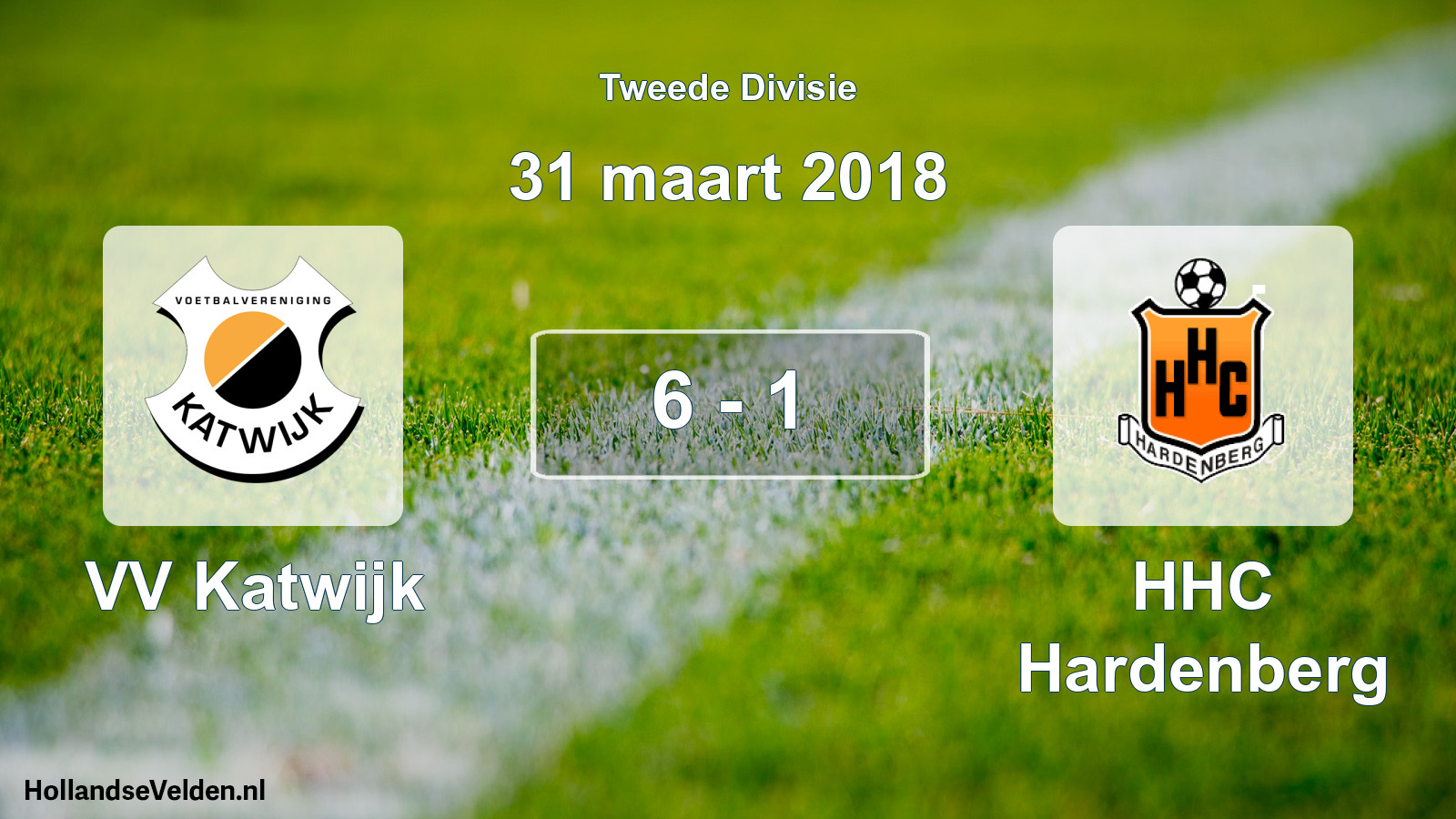 Total number of matches played: VV Katwijk - HHC Hardenberg 6 - 1 (31 March 2018)