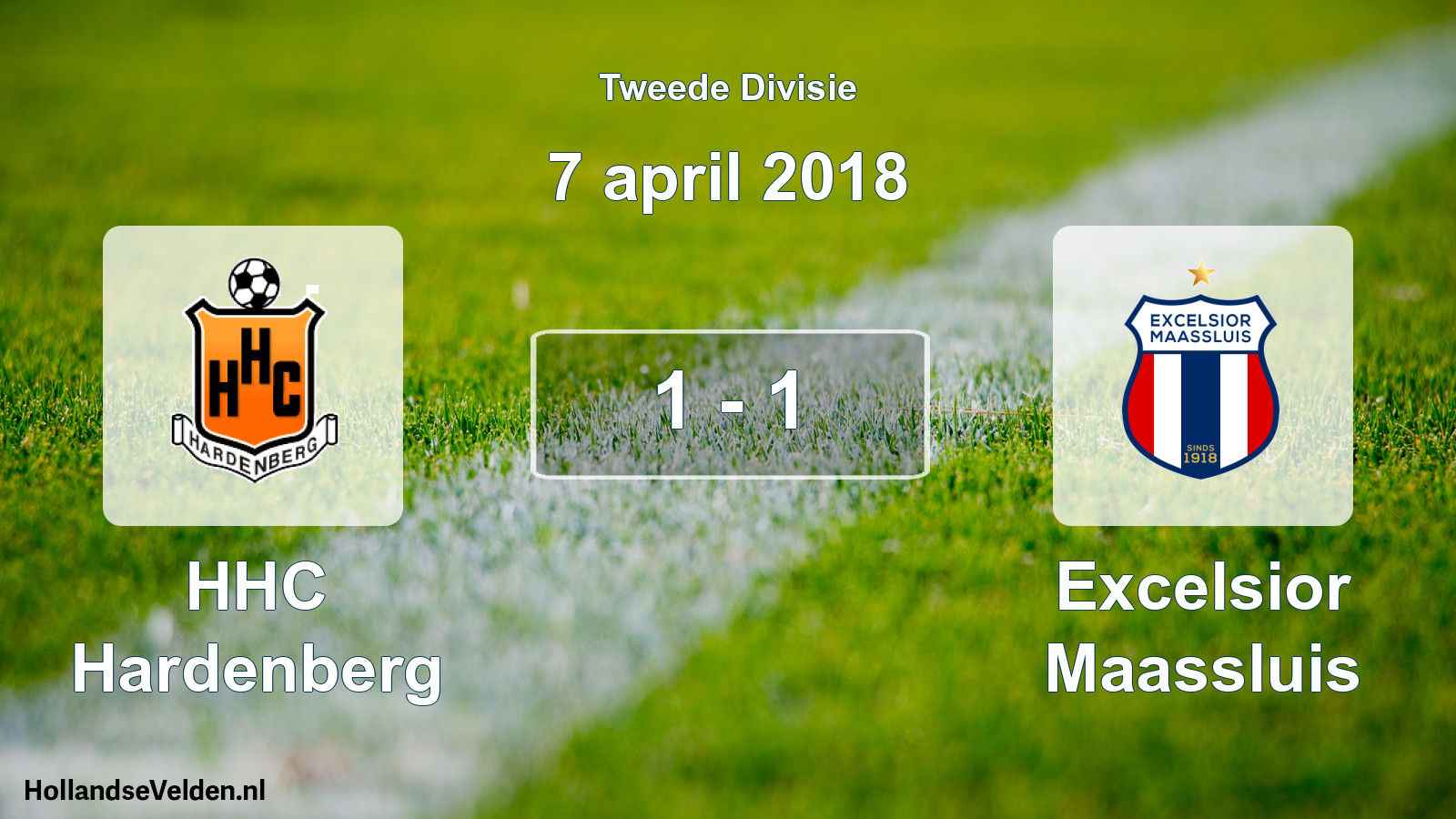 Total number of matches played: HHC Hardenberg - Excelsior Maassluis 1 - 1 (7 April 2018)
