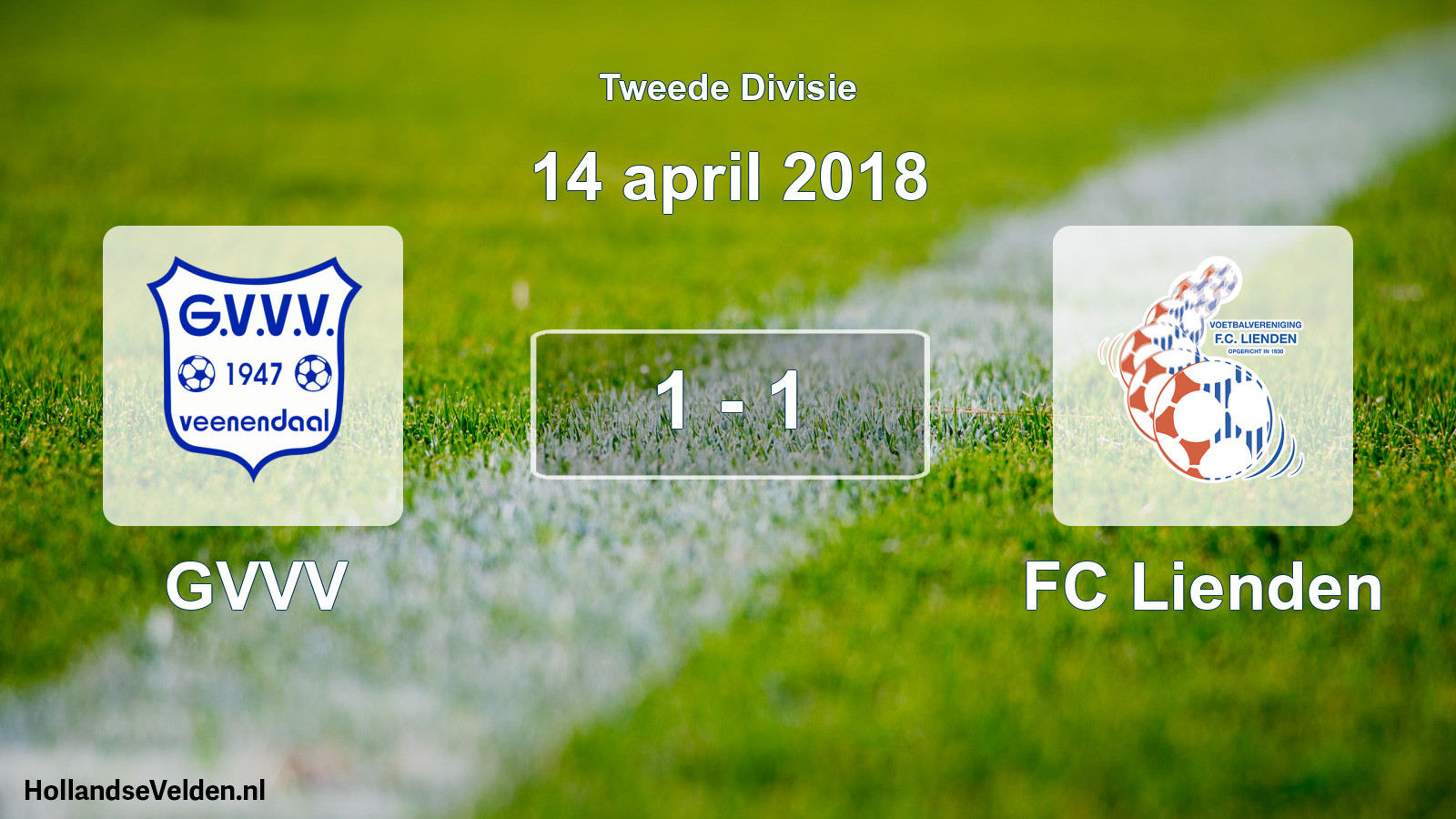 Total number of matches played: GVVV - FC Lienden 1 - 1 (14 April 2018)