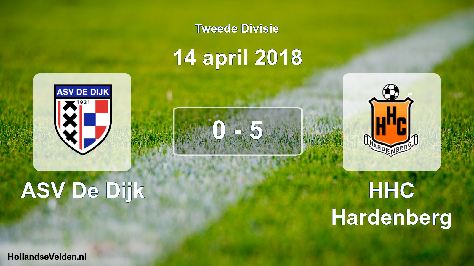 Total number of matches played: ASV De Dijk - HHC Hardenberg 0 - 5 (14 April 2018)