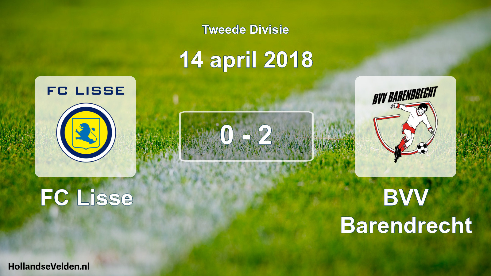Total number of matches played: FC Lisse - BVV Barendrecht 0 - 2 (14 April 2018)