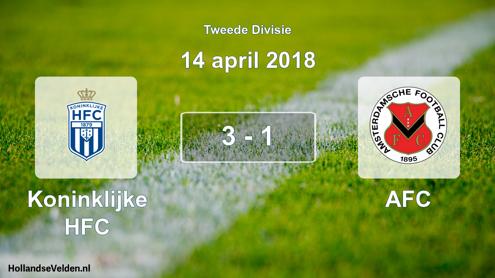 Total number of matches played: Koninklijke HFC - AFC 3 - 1 (14 April 2018)
