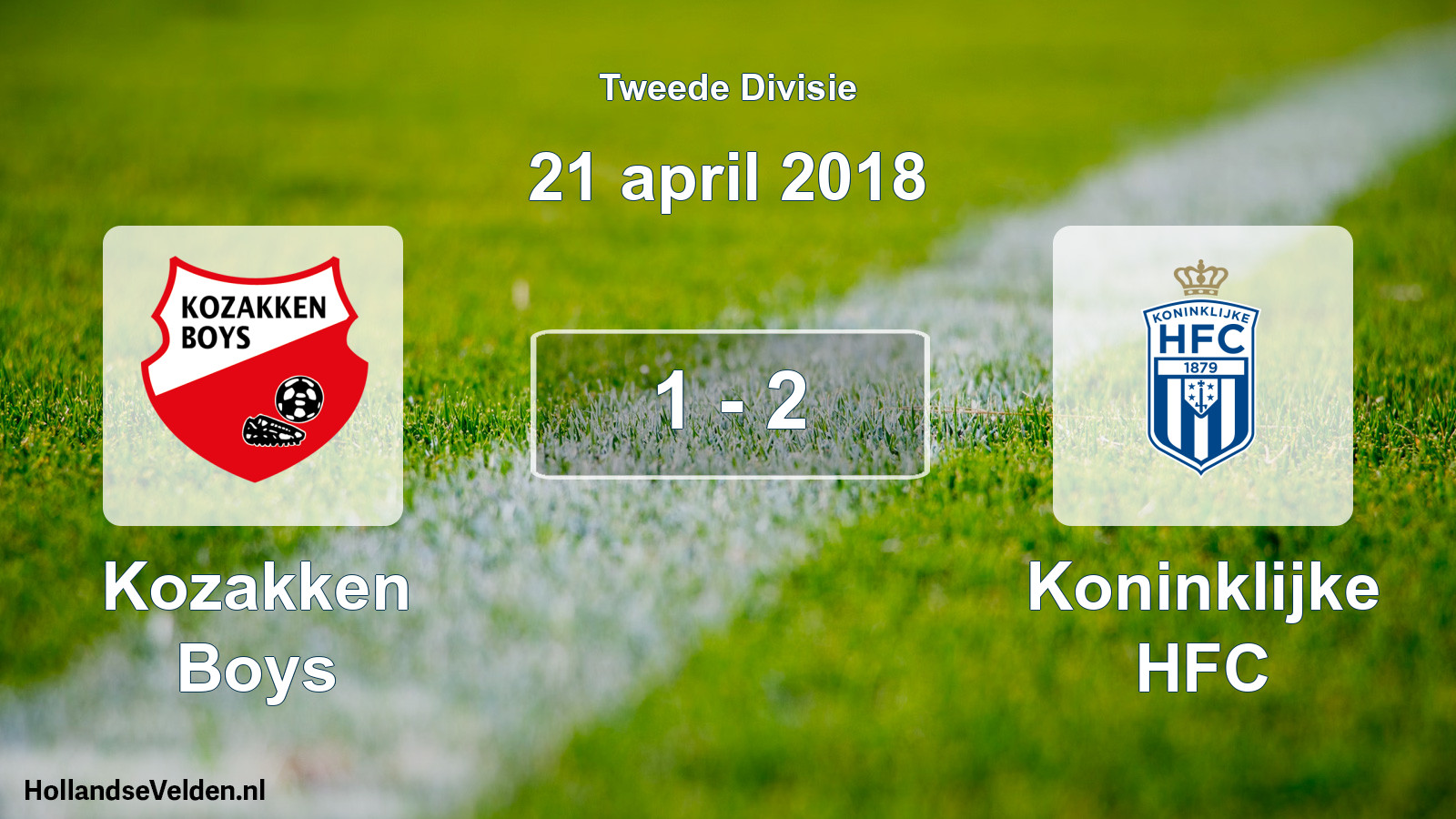 Total number of matches played: Kozakken Boys - Koninklijke HFC 1 - 2 (21 April 2018)