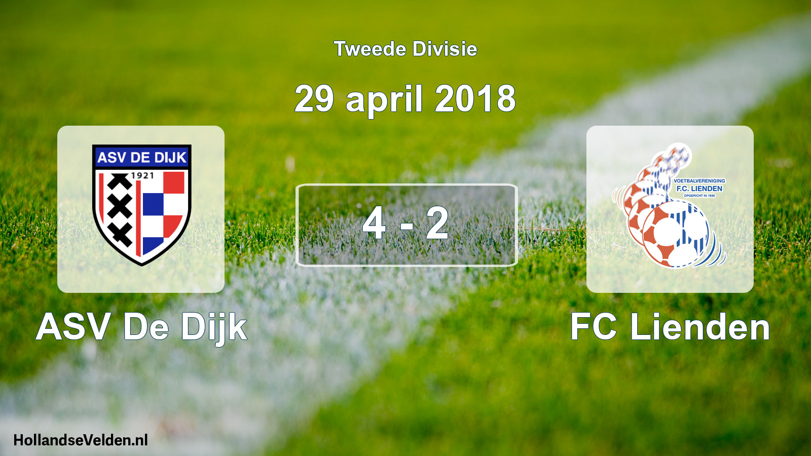 Total number of matches played: ASV De Dijk - FC Lienden 4 - 2 (29 April 2018)